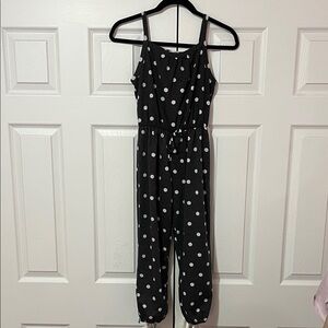 Caution To The Wind Black and White Polka Dot Jumpsuit